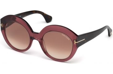 Image of Tom Ford FT0533 Sunglasses - Bordeaux Frame Color, Gradient Brown Lens Color
