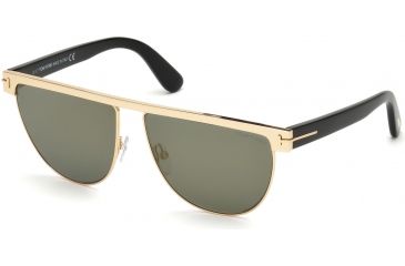 Image of Tom Ford FT0570 Sunglasses - Shiny Rose Gold Frame Color, Smoke Mirror Lens Color