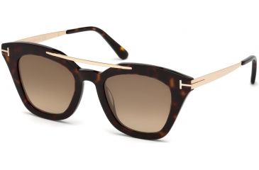 Image of Tom Ford FT0575 Sunglasses - Dark Havana Frame Color, Brown Mirror Lens Color