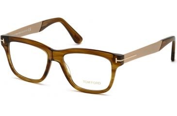 Image of Tom Ford FT5372 Eyeglass Frames - Shiny Dark Brown Frame Color