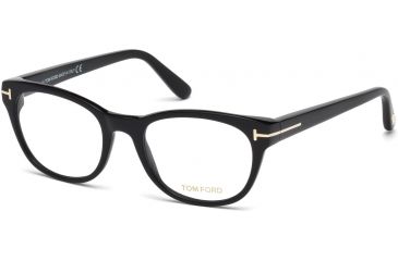 Image of Tom Ford FT5433 Eyeglass Frames - Shiny Black Frame Color, Shiny Black Lens Color