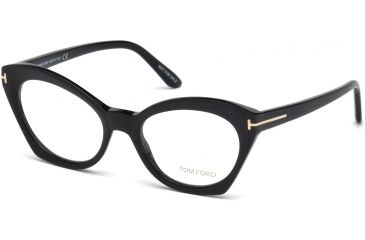 Image of Tom Ford FT5456 Eyeglass Frames - Matte Black Frame Color, Matte Black Lens Color