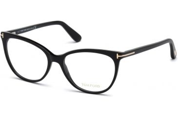 Image of Tom Ford FT5513 Eyeglass Frames - Shiny Black Frame Color