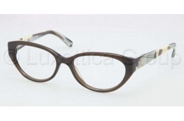 Image of Tory Burch TY2021 TY2021 Bifocal Prescription Eyeglasses 1078-5216 - Olive Horn Frame, Demo Lens Lenses