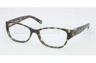 Image of Tory Burch TY2022 TY2022 Bifocal Prescription Eyeglasses 1074-5116 - Green Tortoise Frame, Demo Lens Lenses