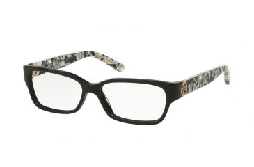 Image of Tory Burch TY2025 TY2025 Bifocal Prescription Eyeglasses 3155-51 - Black/black White Marble Frame