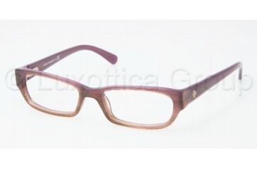Image of Tory Burch TY2027 TY2027 Bifocal Prescription Eyeglasses 1082-5216 - Purple Flower Frame, Demo Lens Lenses