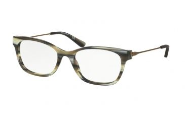Image of Tory Burch TY2063 Single Vision Prescription Eyeglasses 1553-51 - Olive Horn/vintage Gold Frame