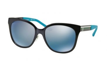 Image of Tory Burch TY6045 Sunglasses 316822-55 - Tory Navy Frame, Blue Flash Polarized Mirror Lenses