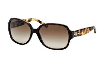 Image of Tory Burch TY7073 Sunglasses 133113-57 - Dk Tortoise/spotty Tortoise Frame, Khaki Gradient Lenses