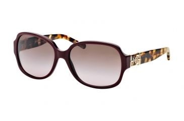 Image of Tory Burch TY7073 Sunglasses 133214-57 - Bordeaux/spotty Tortoise Frame, Brown Rose Gradient Lenses