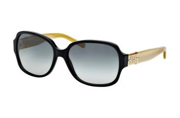 Image of Tory Burch TY7073 Sunglasses 133711-57 - Black/blonde Tortoise Frame, Grey Gradient Lenses