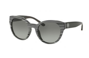 Image of Tory Burch TY7080A Sunglasses 140711-51 - Metallic Grey Horn/grey Frame, Grey Gradient Lenses