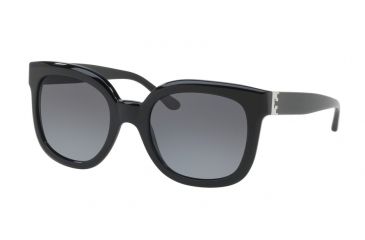 Image of Tory Burch TY7104 Sunglasses 1377T3-54 - Black Frame, Grey Gradient Polarized Lenses