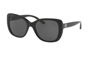 Image of Tory Burch TY7114 Sunglasses 137787-53 - Black Frame, Dark Grey Solid Lenses