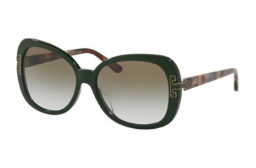 Image of Tory Burch TY7133U Sunglasses 13718E-57 - Racing Green Frame, Green Gradient Lenses