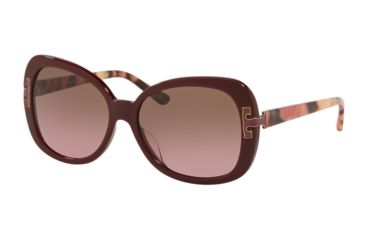 Image of Tory Burch TY7133U Sunglasses 138414-57 - Bordeaux Frame, Pink/brown Gradient Lenses