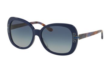 Image of Tory Burch TY7133U Sunglasses 17104L-57 - Navy Frame, Blue/grey Gradient Lenses