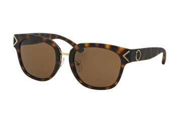 Image of Tory Burch TY9041 Sunglasses 129473-53 - Matte Dark Tortoise Frame, Smoke Solid Lenses