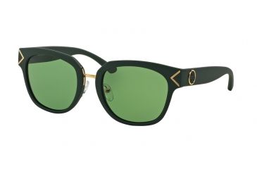 Image of Tory Burch TY9041 Sunglasses 148071-53 - Matte Racing Green Frame, Green Solid Lenses