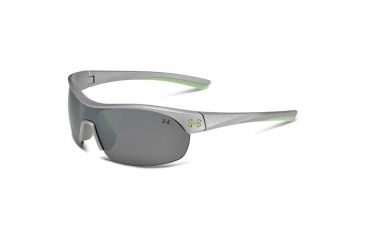 Image of Under Armour Marbella Shield, Satin Silver w/Green Rubber, Gray w/ML, U8600070-083101