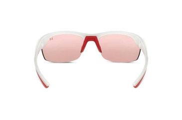 Image of Under Armour Marbella, Satin White w/Hot Coral Rubber, Crimson Lens, U8600066-111170