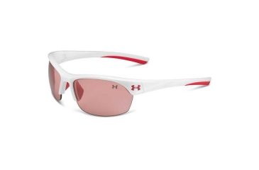 Image of Under Armour Marbella, Satin White w/Hot Coral Rubber, Crimson Lens, U8600066-111170