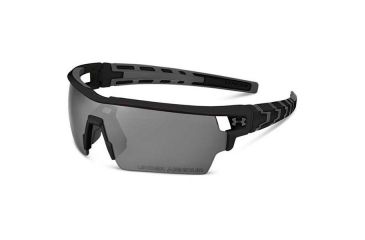 Image of Under Armour Phenom, Satin Black Frame w/Charcoal Gray Rubber, Gray ML, U8600054-010901