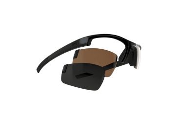 Image of Under Armour Stride S, Satin Black Frame, Gray Polarized &amp; Brown Lens, U8620039-480820