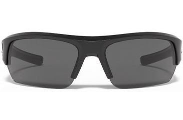 Image of Under Armour Big Shot Sunglasses, Shiny Black/Black Frame, Gray Lens U8600085-000100