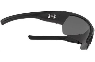 Image of Under Armour Big Shot Sunglasses, Shiny Black/Black Frame, Gray Lens U8600085-000100