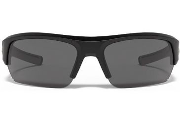 Image of Under Armour Big Shot Sunglasses, Satin Black/Charcoal Gray Frame, Gray Polarized U8630085-010908