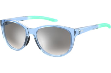 Image of Under Armour Breathe Sunglasses with Transparent Azure Frame and Silver Mirror Lens, Medium, UA0014GS MVU-IC
