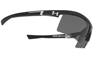 Image of Under Armour Core 2.0 Sunglasses, Black/White Frame, Gray Multiflection Lens U8600082-001001