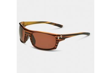 Image of Under Armour Keepz Single Vision Prescription Sunglasses, Woodgrain w/Brown Rubber Frame-U8630062-191928SV