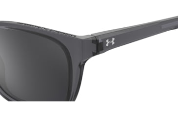 Image of Under Armour Raid Sunglasses with Transparent Grey Frame and Silver Mirror Lens, Medium, UA0013GS KB7-T4