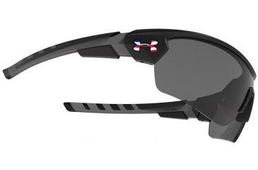 Image of Under Armour Rival Freedom Sunglasses, Satin Black/Charcoal Gray Frame, Gray Lens U8613090-010900