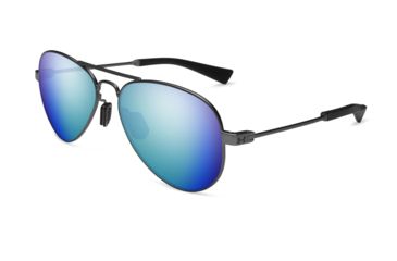 Image of Under Armour UA Getaway M Sunglasses, Gray Polarized / Blue Multiflection Lens, Satin Gunmetal, One Size Fits Most, UA8640118-910168