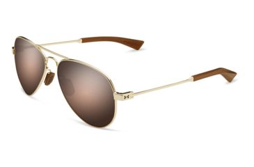 Image of Under Armour UA Getaway M Sunglasses, Gloss Gold, One Size Fits Most, UA8650118-942024