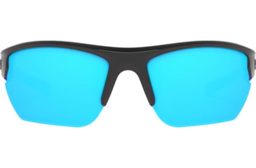 Image of Under Armour UA Propel Sunglasses, Rubber Gray Blue Lens, Satin Black, One Size Fits Most, UA8600106-010161