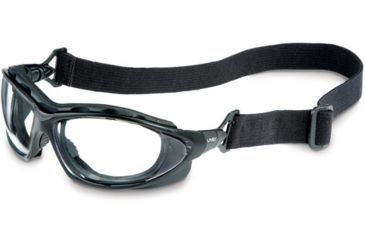 Image of UVEX Seismic Sealed Protective Eyewear, Black Frame, Clear Anti-scratch Lens S0600HS