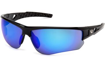 Image of Venture Gear Atwater Safety Glasses w/Ice Blue Mirror Anti-Fog Lens, Black, VGSB1265TB