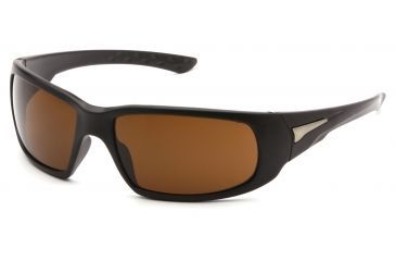 Image of Venture Gear Montello Shooting Glasses, Bronze Anti-Fog Lens, Black Frame VGSB618T