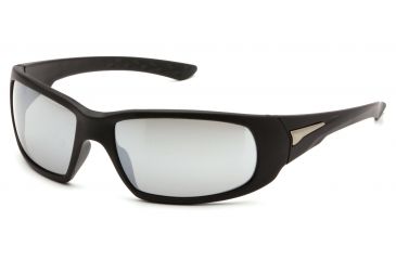 Image of Venture Gear Montello Shooting Glasses, Silver Mirror Anti-Fog Lens, Black Frame VGSB670T