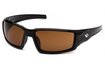 Image of Venture Gear Pagosa Shooting Glasses, Bronze Anti-Fog Lens, Black Frame VGSB518T