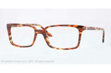 Image of Versace CHARLTON VE3174 Bifocal Prescription Eyeglasses 5003-53 - Red Striped Honey Transp Frame, Demo Lens Lenses