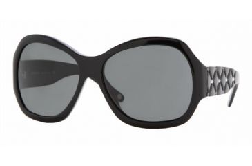Image of Versace VE 4154B Sunglasses Styles - Shiny Black Gray Frame, GB1-87-6015