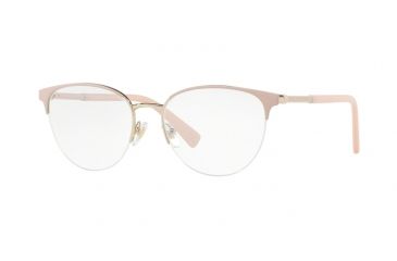 Image of Versace VE1247 Progressive Prescription Eyeglasses 1407-52 - Matte Pink/pale Gold Frame