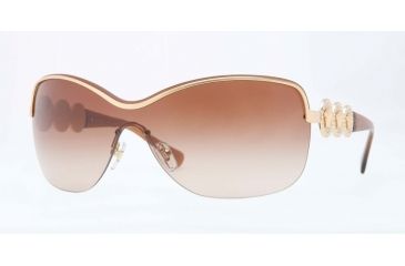 Image of Versace VE2146B Sunglasses 100213-36 - Gold Frame, Brown Gradient Lenses