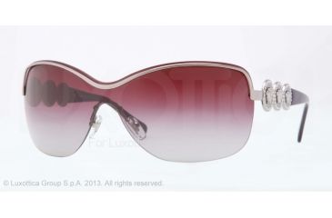 Image of Versace VE2146B Sunglasses 10034Q-36 - Dark Silver Frame, Gray Gradient Violet Lenses